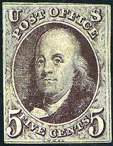 1847 Imperforate First Stamps  #1-2