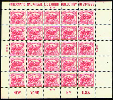 1926 First Commemorative Sheet  #630