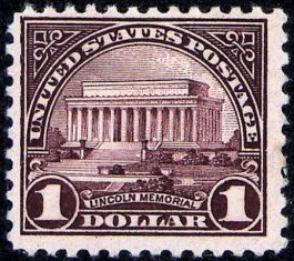 571 - $1 Lincoln Memorial - violet black