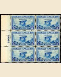 #650 - 5¢ Aeronautics Conf.: Plate Block