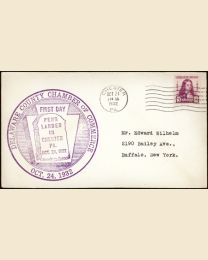 US #724 3¢ William Penn FDC