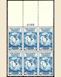 #733 - 3¢ Byrd Expedition: Plate Block