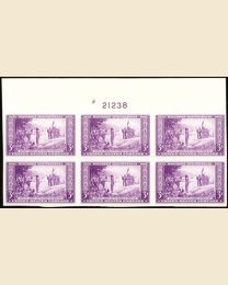 #755 - 3¢ Wisconsin: Plate Block