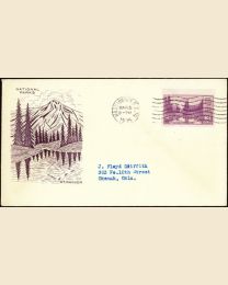 #758 - 3¢ Mt. Rainier FDC