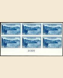 #761 - 6¢ Crater Lake: Plate Block