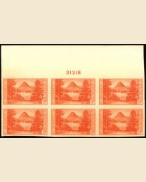 #764 - 9¢ Glacier: Plate Block