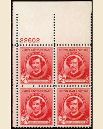 # 885 - 2¢ Whistler: plate block