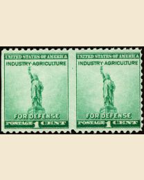 US #899b 1¢ Defense Error Pair