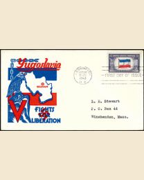 #917 - 5¢ Yugoslavia FDC