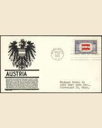 #919 - 5¢ Austria FDC