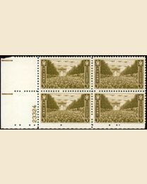 # 934 - 3¢ Army: plate block