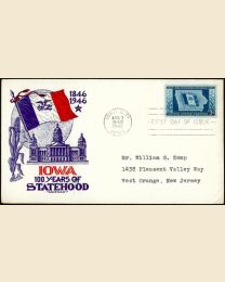 #942 - 3¢ Iowa Statehood FDC