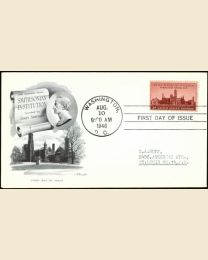 #943 - 3¢ Smithsonian Institution FDC
