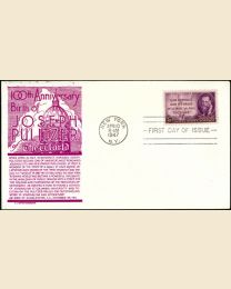 #946 - 3¢ Joseph Pulitzer FDC