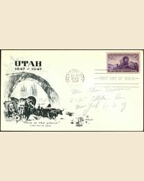 #950 - 3¢ Utah Settlement FDC