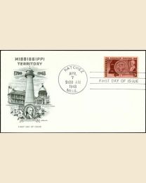 #955 - 3¢ Mississippi FDC