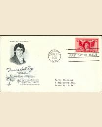 #962 - 3¢ Francis Scott Key FDC