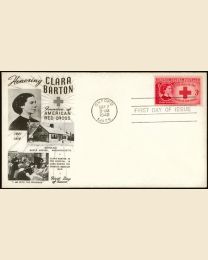 #967 - 3¢ Clara Barton FDC