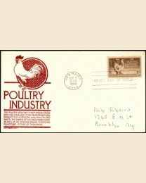 #968 - 3¢ Poultry Industry FDC