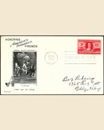 #971 - 3¢ Volunteer Firemen FDC