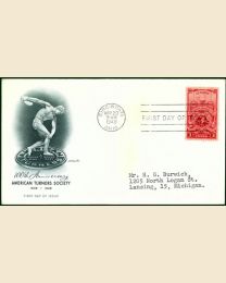 #979 - 3¢ American Turners FDC