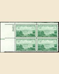 # 990 - 3¢ White House: plate block