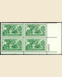 #1023 - 3¢ Sagamore Hill: plate block