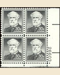 #1049 - 30¢ Robert E. Lee: plate block