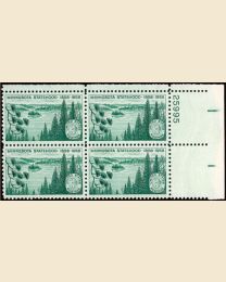 #1106 - 3¢ Minnesota: plate block