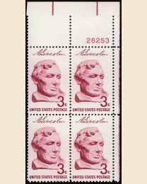 #1114 - 3¢ Lincoln: plate block