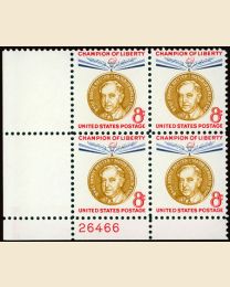 #1137 - 8¢ Ernst Reuter: plate block