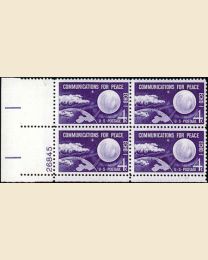 #1173 - 4¢ Echo I - Communications Satellite Plate Block