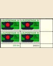 #1272- 5¢ Traffic Safety Plate Block