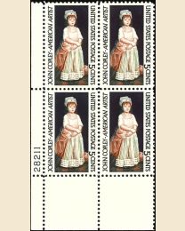 #1273- 5¢ John Singleton Copley Plate Block