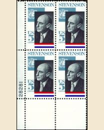 #1275- 5¢ Adlai E. Stevenson Plate Block