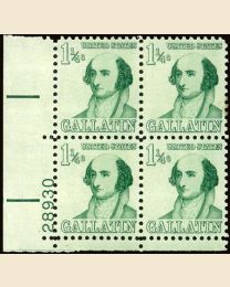 #1279 - 1 1/4c Albert Gallatin Plate Block