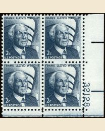 #1280 - 2¢ Frank L. Wright Plate Block