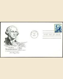 #1283B- 5¢ Washington redrawn: FDC