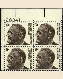 #1284 - 6¢ Franklin D. Roosevelt Plate Block