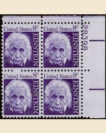 #1285 - 8¢ Albert Einstein Plate Block