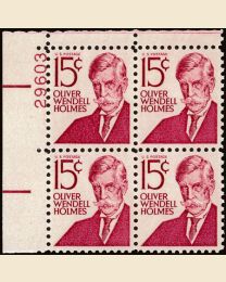 #1288 - 15¢ Oliver W. Holmes Plate Block