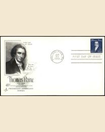 #1292 - 40¢ Thomas Paine: FDC