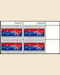 #1306- 5¢ Migratory Bird Treaty Plate Block