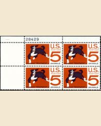 #1307- 5¢ Humane Treatment of Animals Plate Block