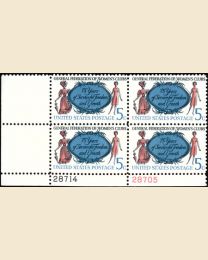 #1316- 5¢ General Federation of Women's Plate Block