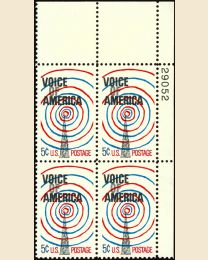 #1329- 5¢ Voice of America Plate Block