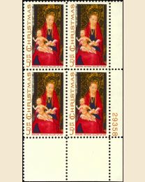 #1336- 5¢ Madonna & Child by Memling Plate Block