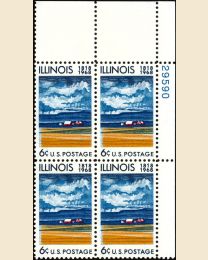 #1339- 6¢ Illinois Statehood Plate Block