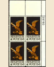 #1344- 6¢ Register and Vote Plate Block