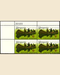 #1356- 6¢ Father Marquette Plate Block